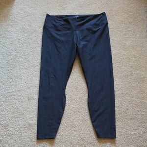 Nike Dri Fit Sculpt Black Leggings High Rise Shaped Calf Wide Waistband Sz 2x